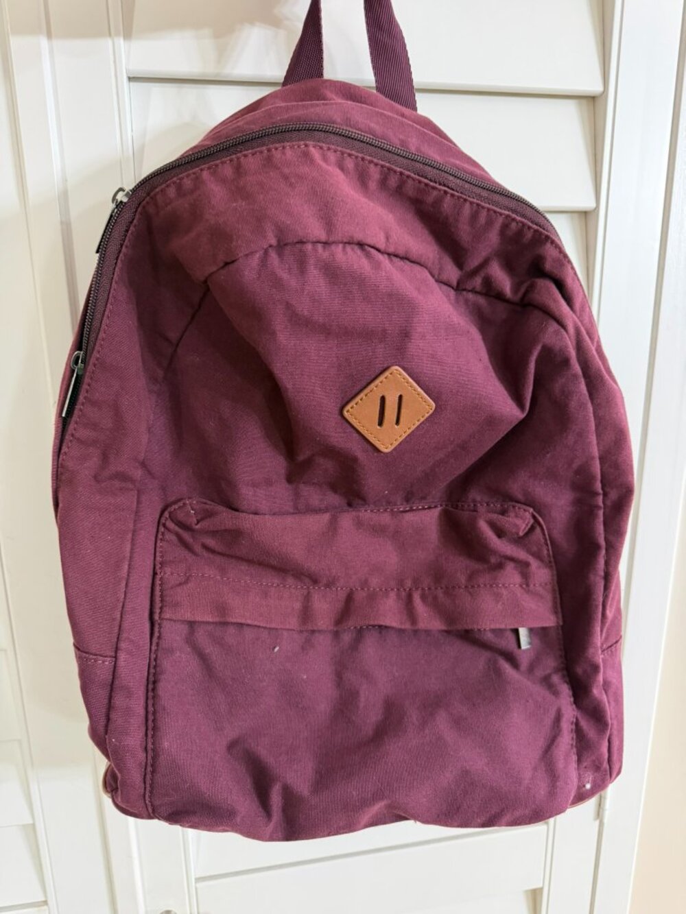 Aeropostale Backpack Maroon Zipper Front Pocket & Closure